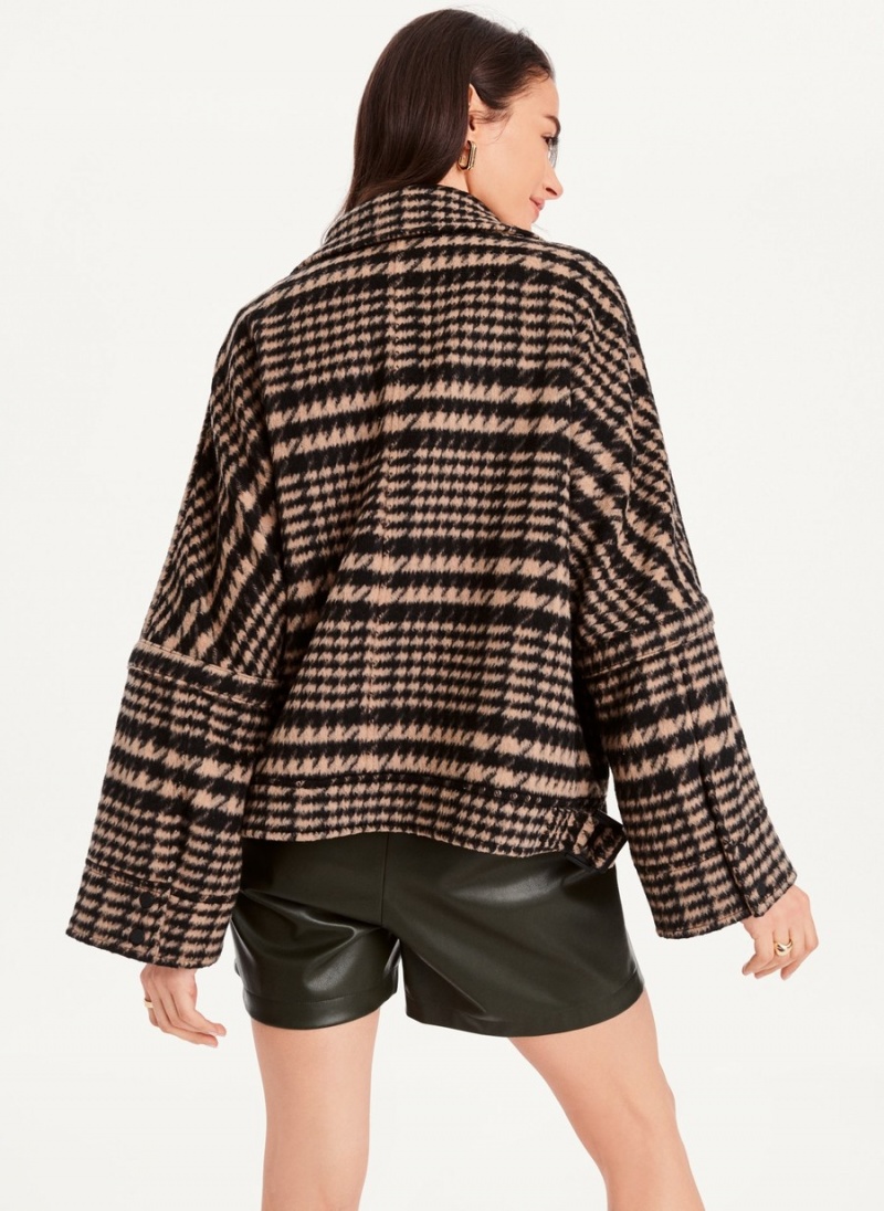 Women's Dkny Oversized Relaxed Jackets Brown | B7330063