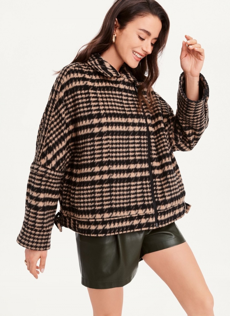 Women's Dkny Oversized Relaxed Jackets Brown | B7330063