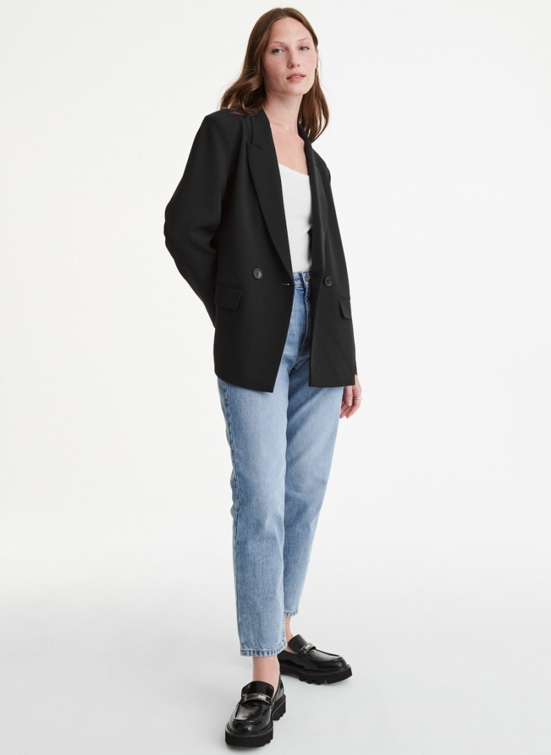Women's Dkny Oversized Tailoring Jackets Black | U7756163