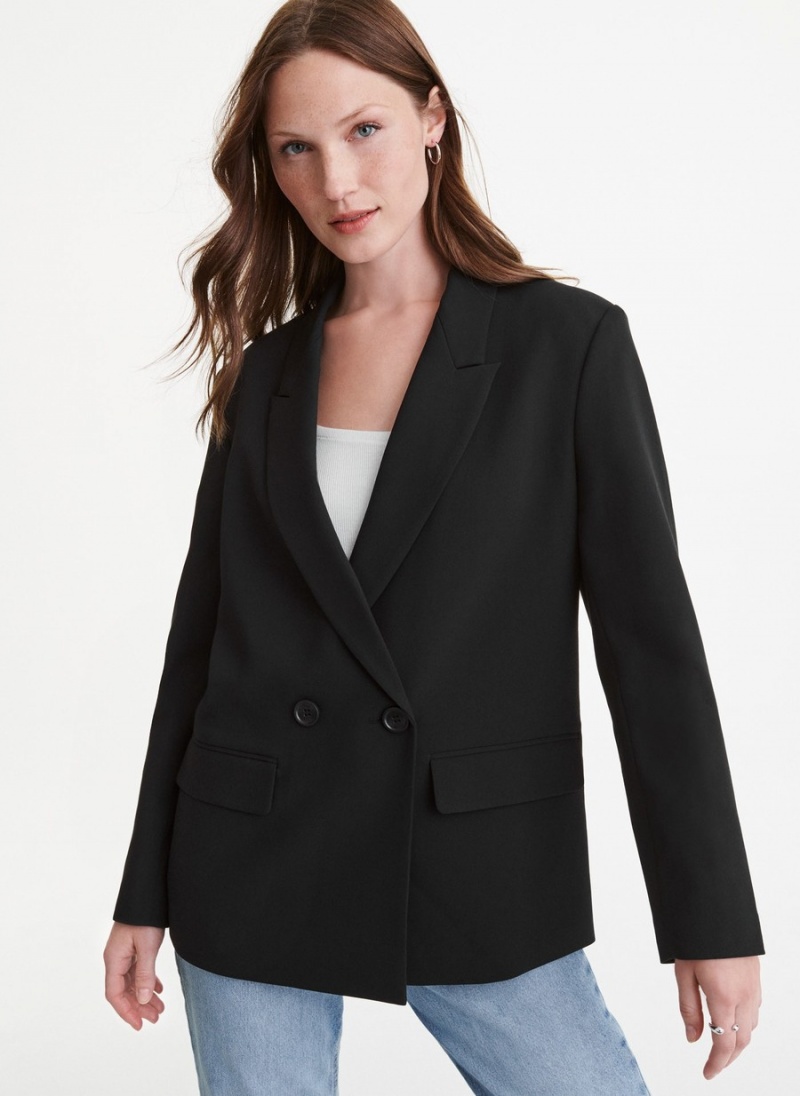 Women\'s Dkny Oversized Tailoring Jackets Black | U7756163