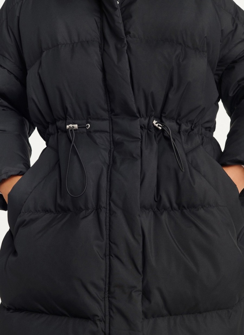 Women's Dkny Oversized With Zip Sleeves Puffer Jacket Black | E6200736