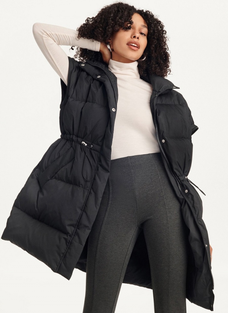 Women\'s Dkny Oversized With Zip Sleeves Puffer Jacket Black | E6200736