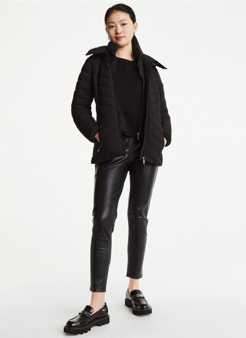 Women's Dkny Packable Jackets Black | Z6932195