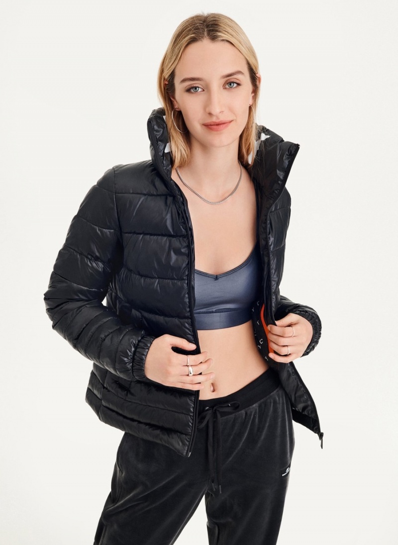 Women's Dkny Packable Puffer Jacket Black | O0828819