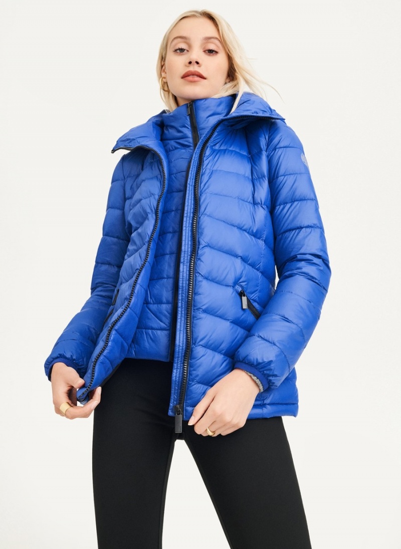 Women's Dkny Packable Puffer Jacket Blue | G6163347