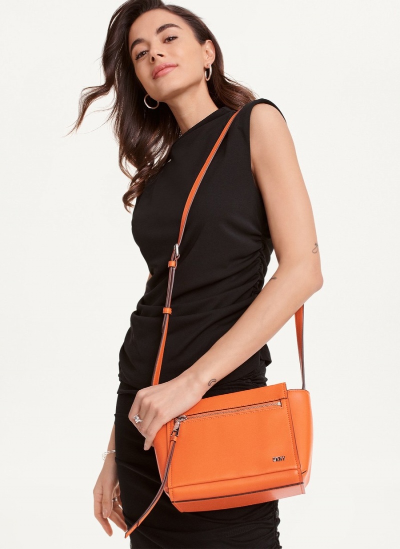 Women's Dkny Pax Crossbody Bags Orange | T6421614