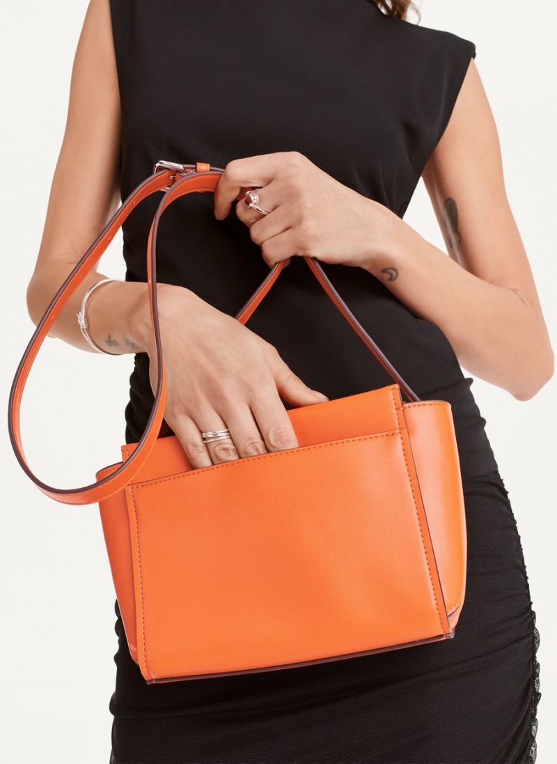 Women's Dkny Pax Crossbody Bags Orange | T6421614