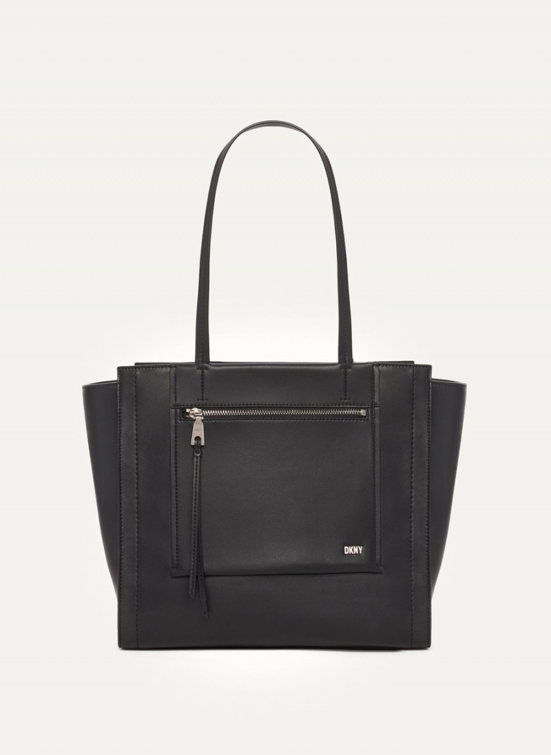 Women\'s Dkny Pax Large Tote Bags Black | B2990511
