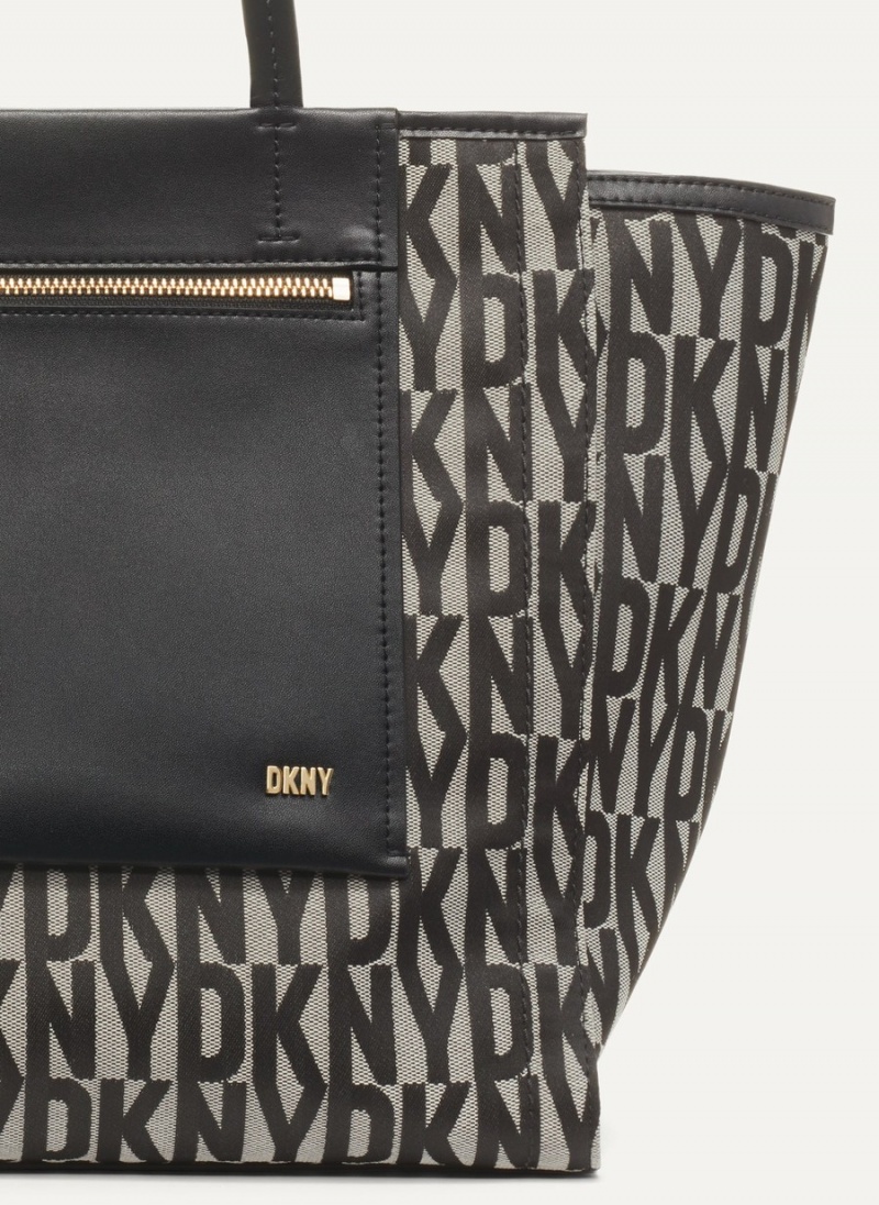 Women's Dkny Pax Large Tote Bags Black | M3612383