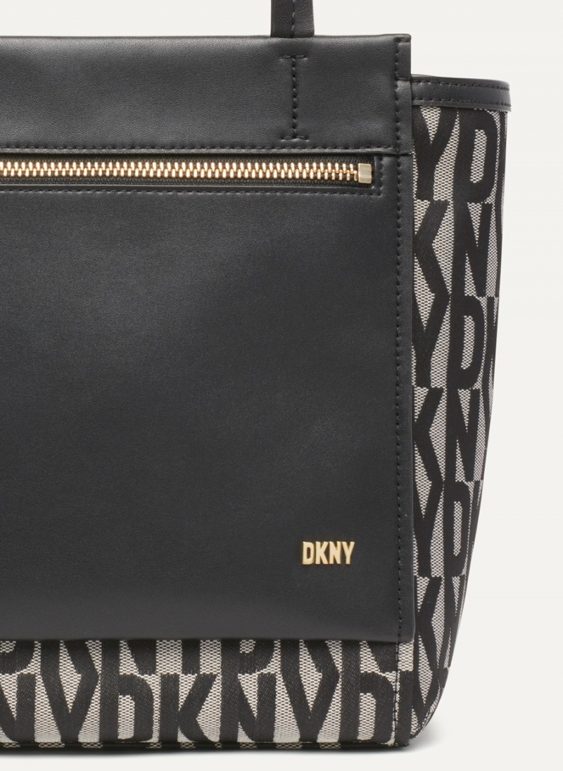 Women's Dkny Pax North-South Tote Bags Black | T5958028