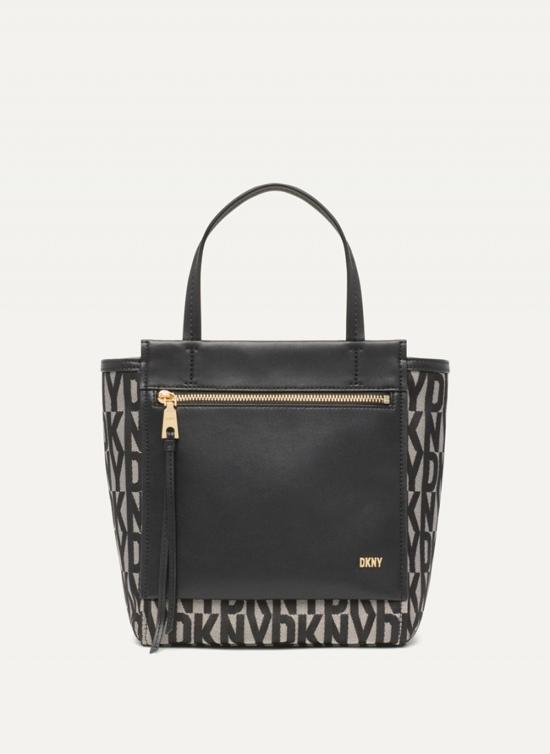 Women\'s Dkny Pax North-South Tote Bags Black | T5958028