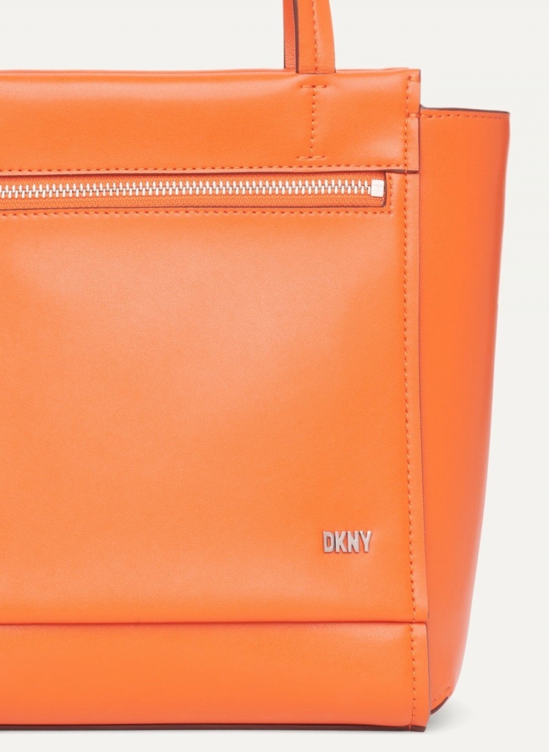 Women's Dkny Pax North-South Tote Bags Orange | Q7828587