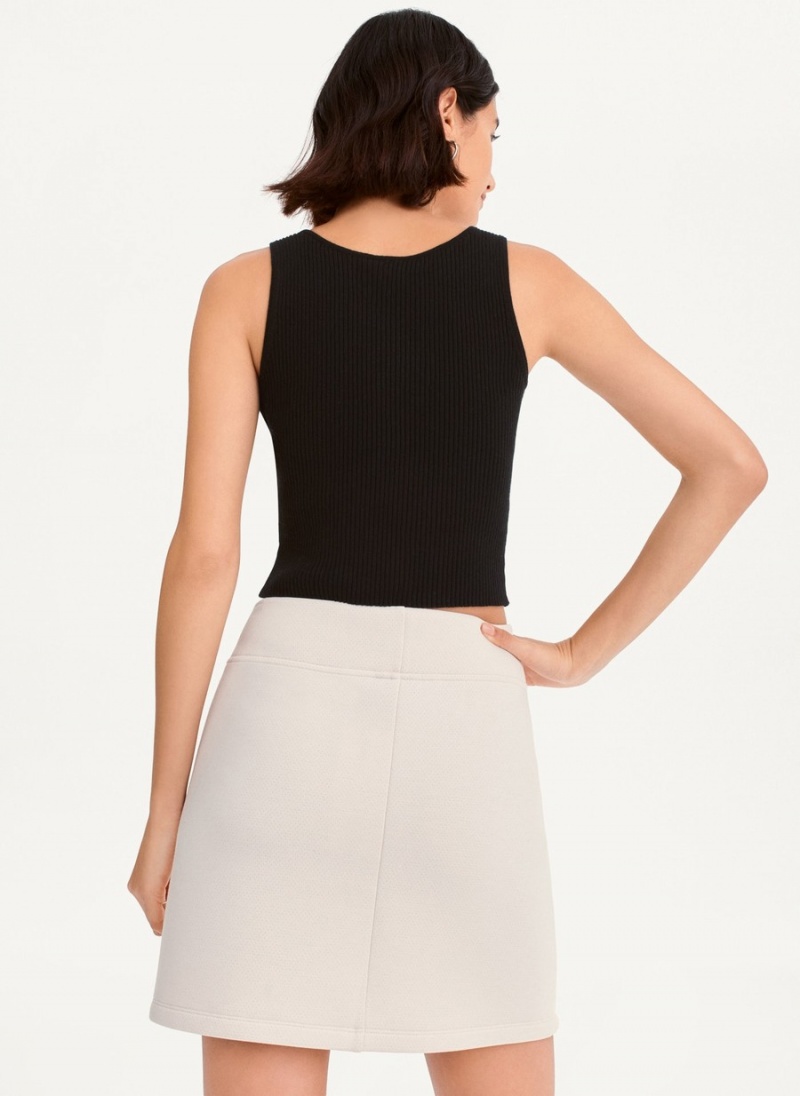 Women's Dkny Perforated Scuba Skirts White | E1704937