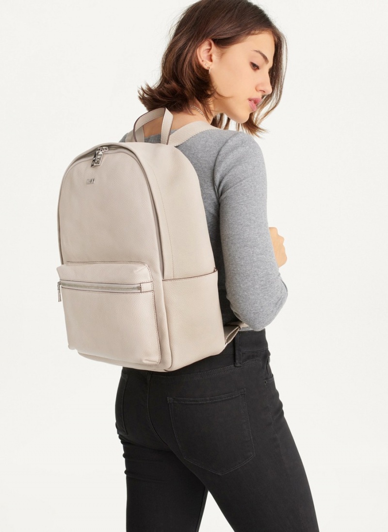 Women's Dkny Phoebe Backpacks Beige | G7235421