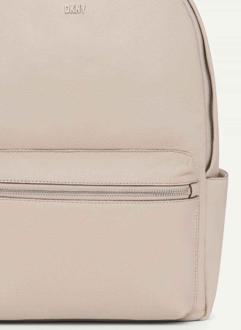 Women's Dkny Phoebe Backpacks Beige | G7235421