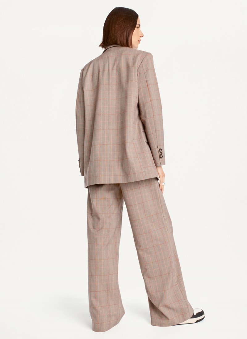 Women's Dkny Plaid Blazer Black | Y5853578