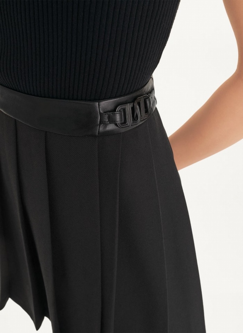 Women's Dkny Pleated Mini Skirts Black | J0943975