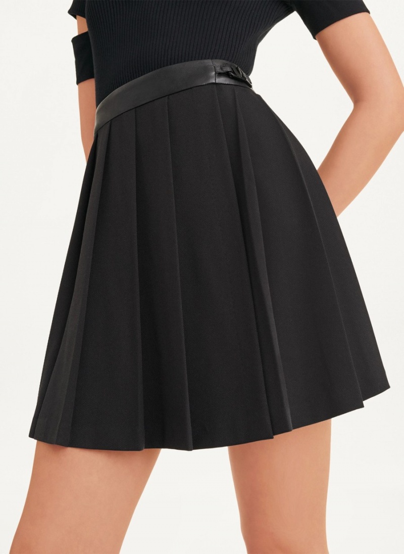 Women\'s Dkny Pleated Mini Skirts Black | J0943975