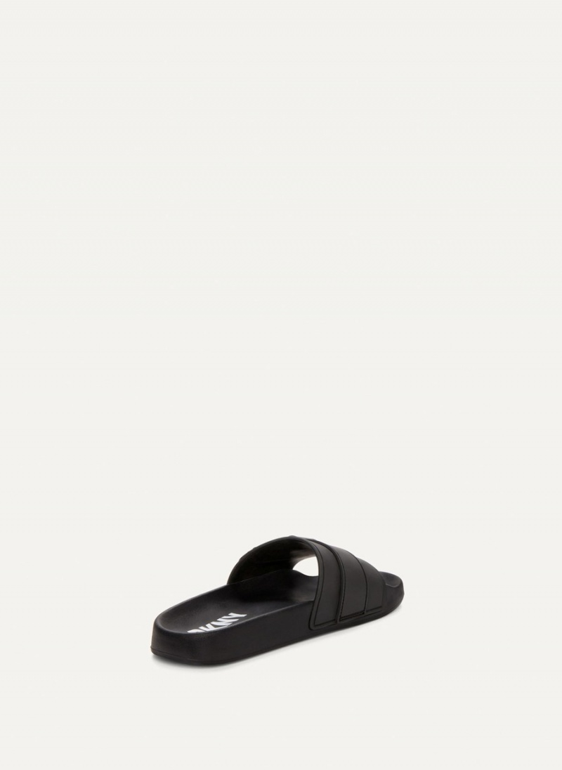Women's Dkny Pool Slides Black | K9983516