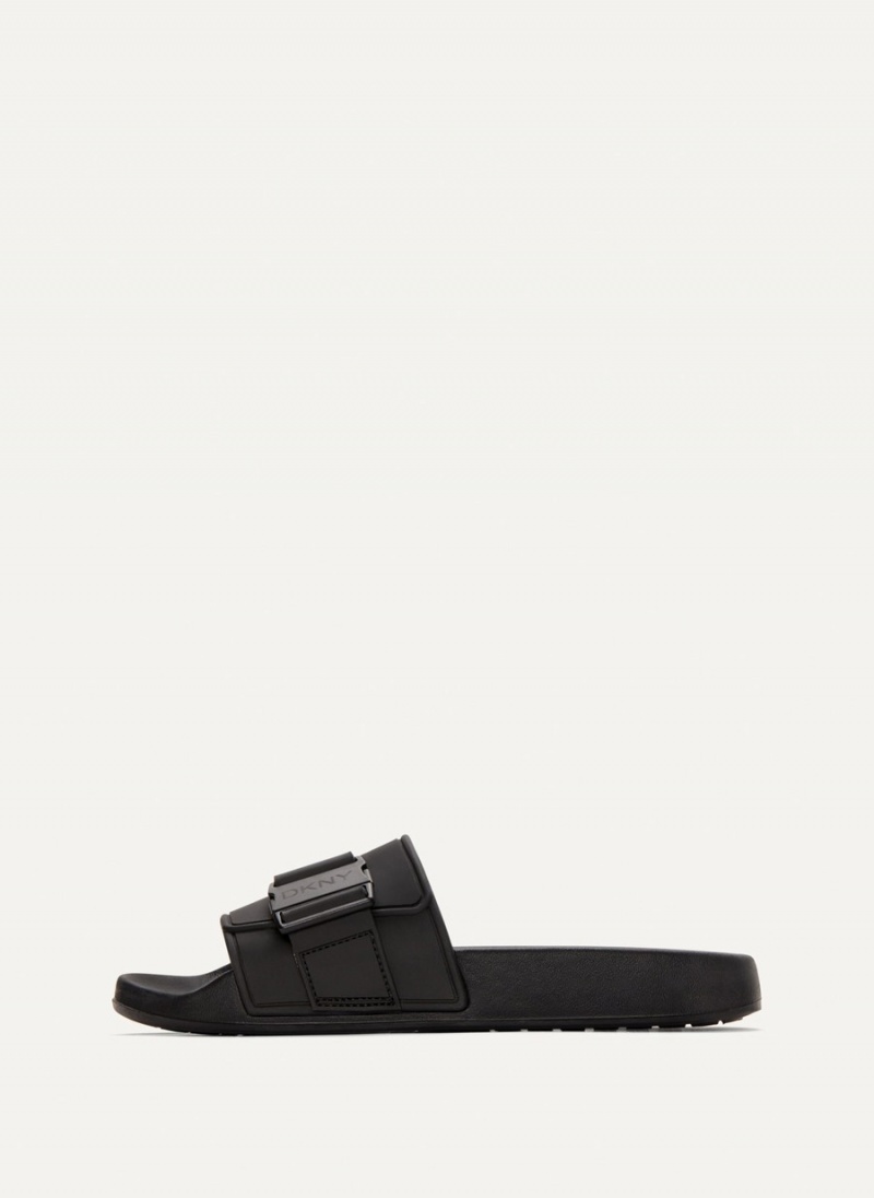 Women\'s Dkny Pool Slides Black | K9983516