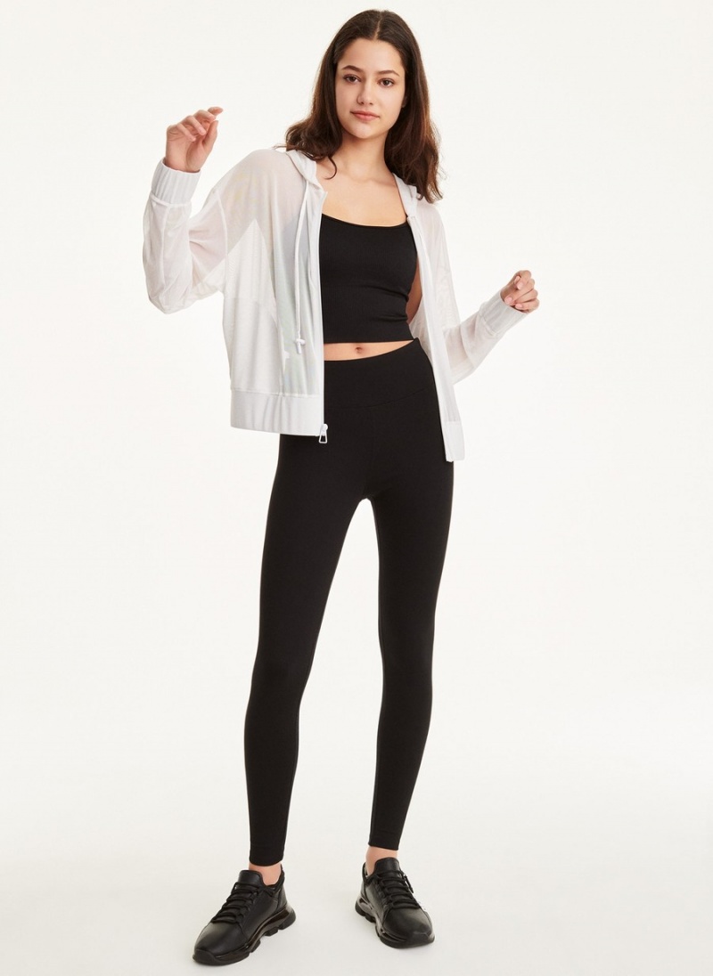 Women's Dkny Power Mesh Jackets White | U6866176