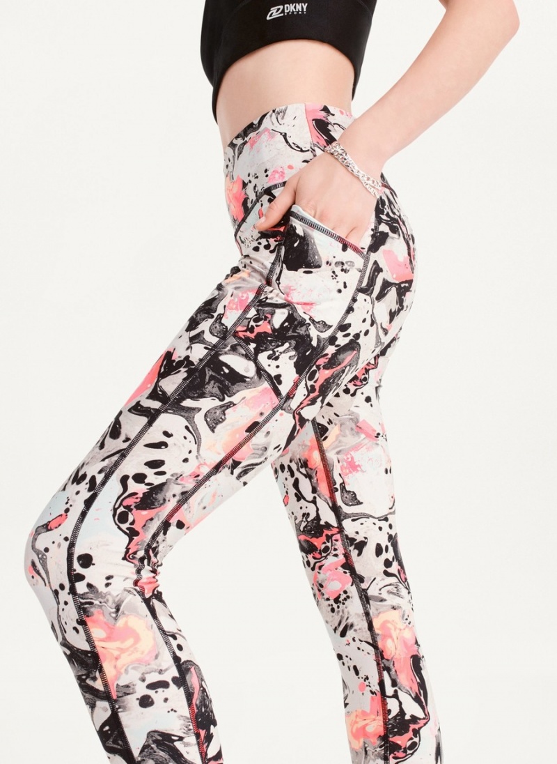 Women's Dkny Printed Leggings Black | Y5471412