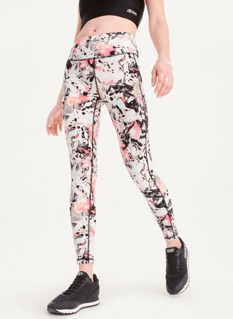 Women's Dkny Printed Leggings Black | Y5471412