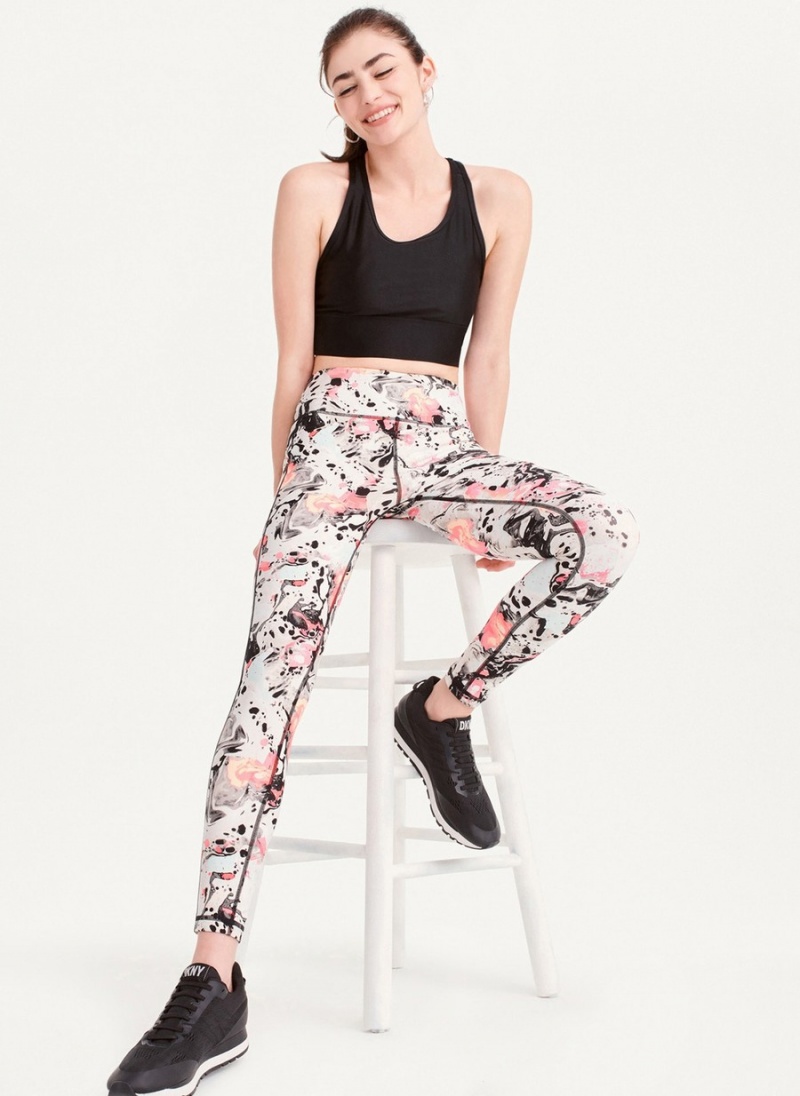 Women\'s Dkny Printed Leggings Black | Y5471412