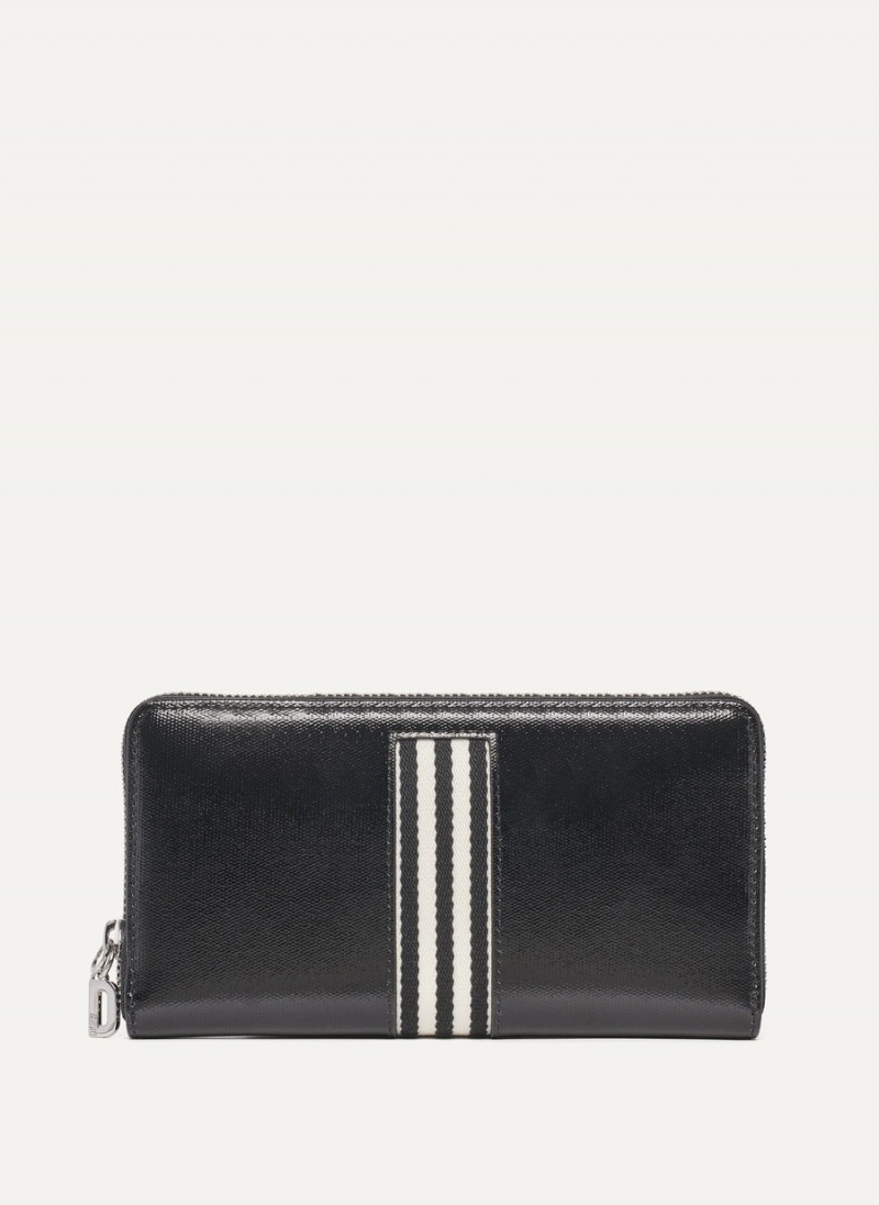 Women's Dkny Prospect Continental Zip Wallets Black | H8173297