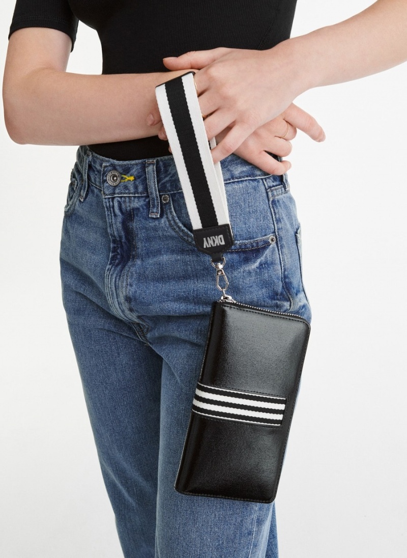 Women's Dkny Prospect Continental Zip Wallets Black | H8173297