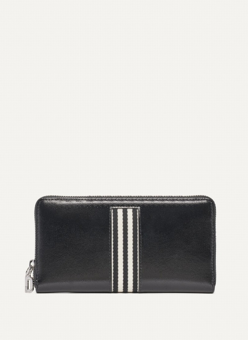 Women's Dkny Prospect Continental Zip Wallets Black | H8173297