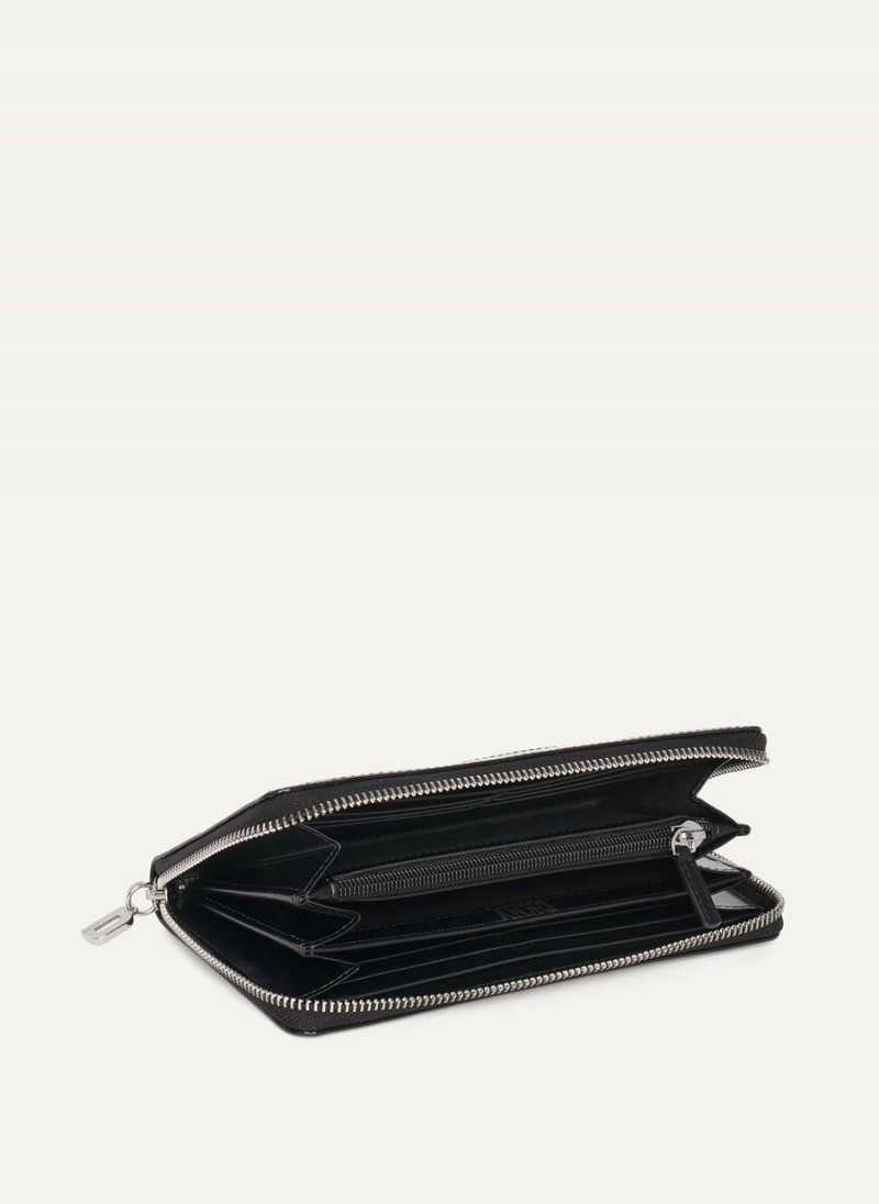Women's Dkny Prospect Continental Zip Wallets Black | H8173297