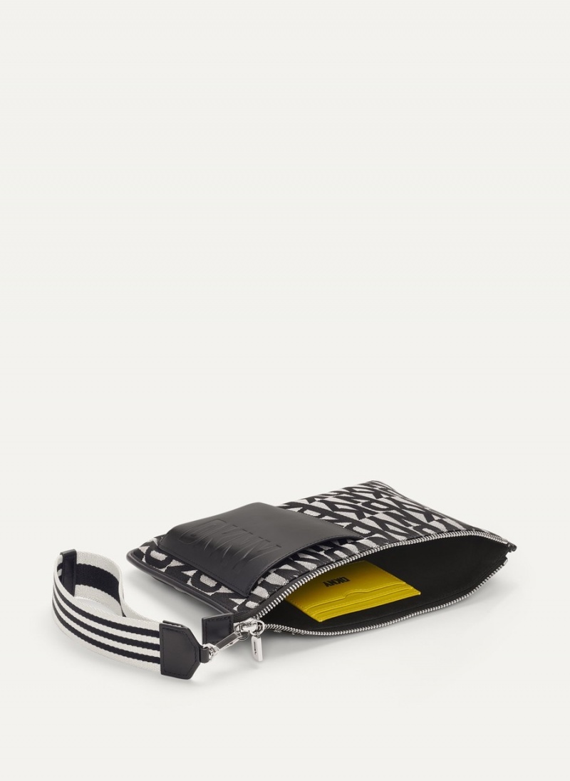 Women's Dkny Prospect Logo Pouches Black | J4936533
