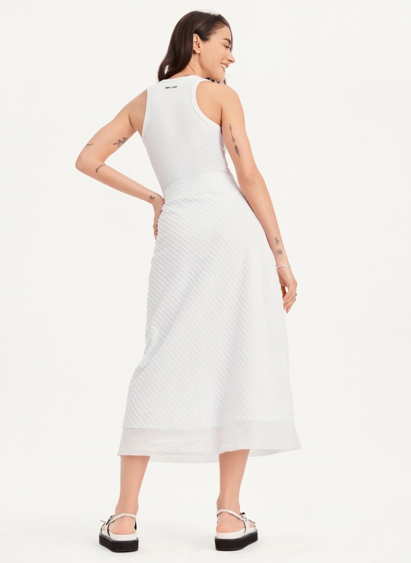 Women's Dkny Pull On Maxi Skirts White | W7172880
