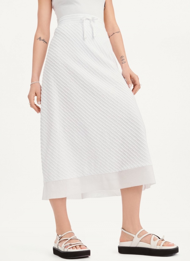 Women's Dkny Pull On Maxi Skirts White | W7172880