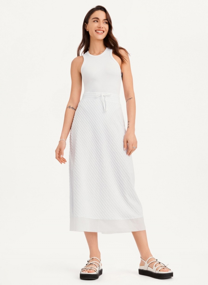 Women\'s Dkny Pull On Maxi Skirts White | W7172880