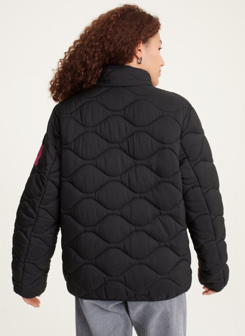 Women's Dkny Quilted Packable Jackets Black | M2997867