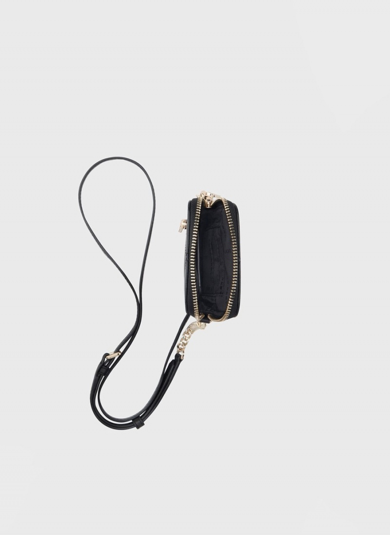 Women's Dkny Quilted Phone Crossbody Bags Black | D2200080