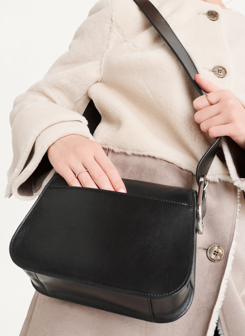 Women's Dkny Saddle Crossbody Bags Black | P5220877