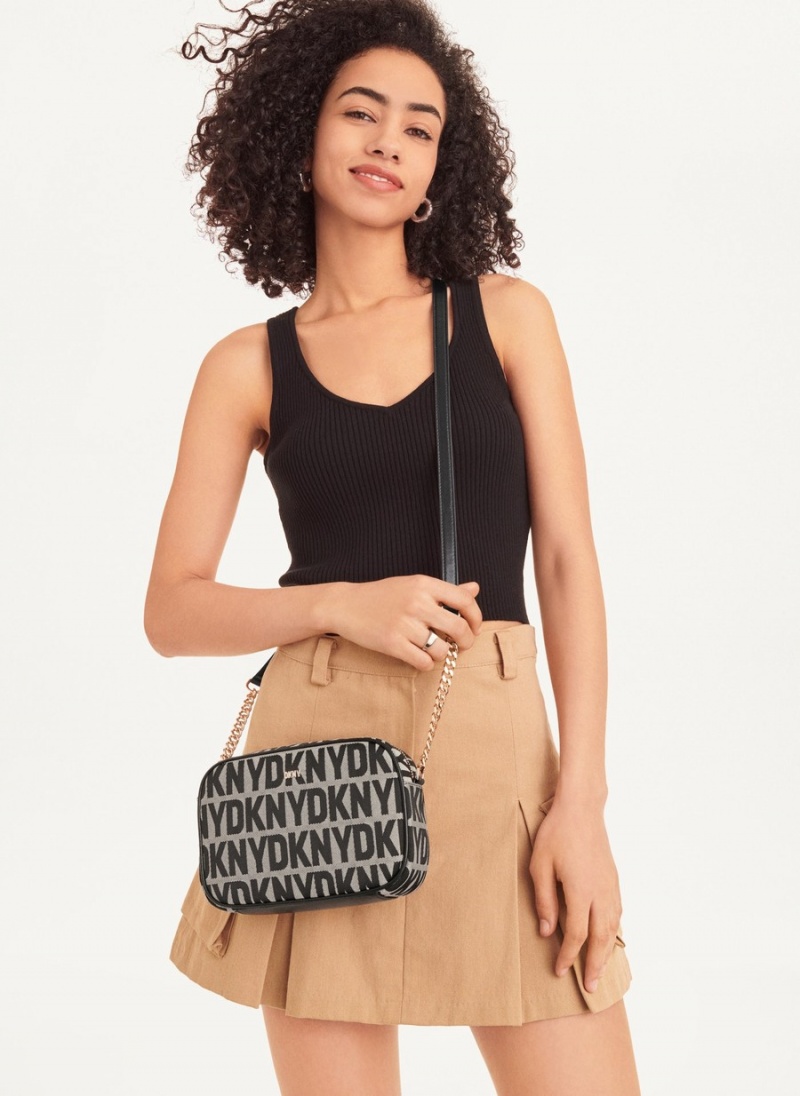 Women's Dkny Sara Camera Crossbody Bags Black | Y5366214