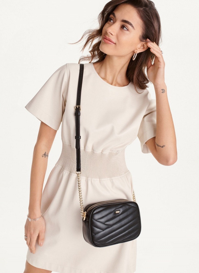 Women's Dkny Sara Camera Crossbody Bags Black | K9701882