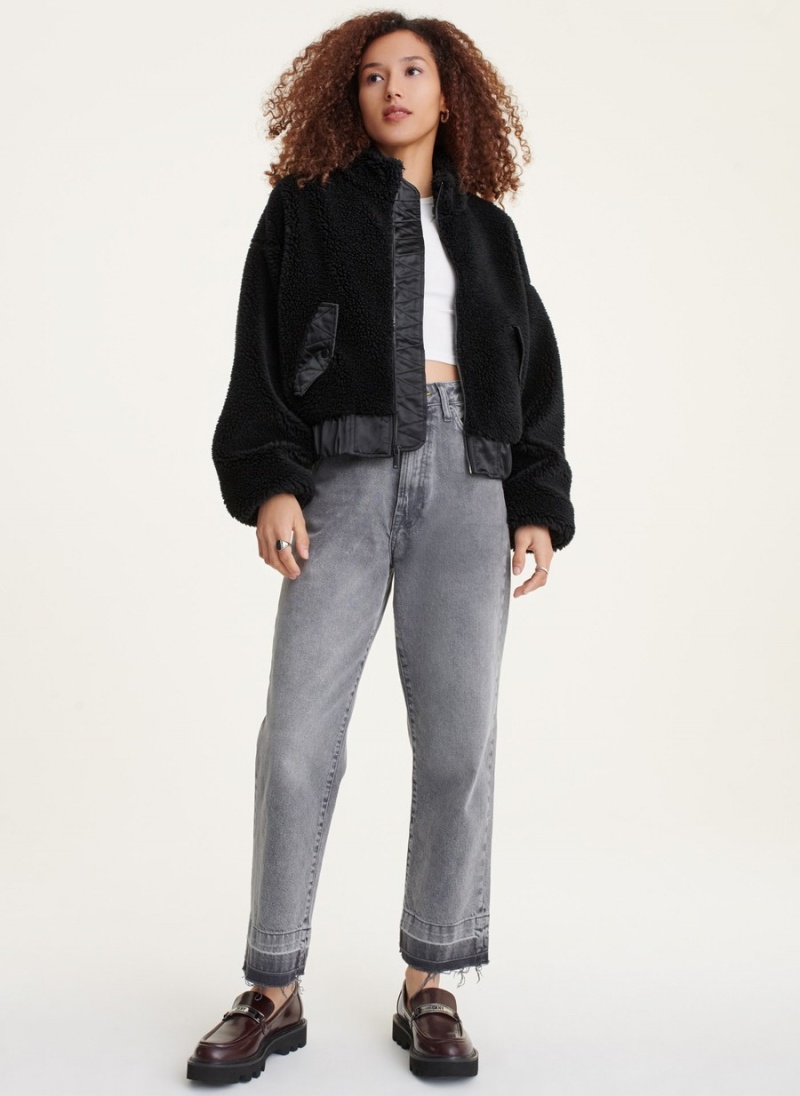 Women's Dkny Satin Details Jackets Black | X4391005