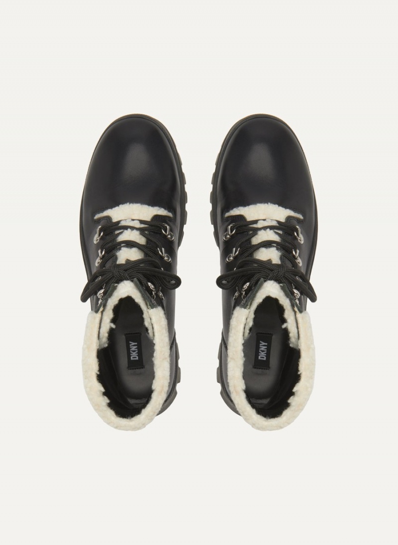 Women's Dkny Shearling Ski Boots Black | D4944972