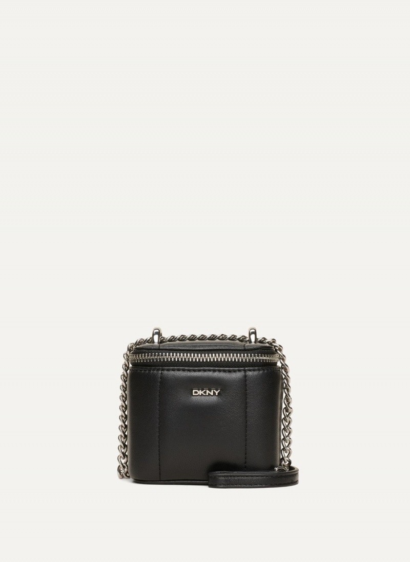 Women\'s Dkny Sherpa Sina Flap Shoulder Bags Black | K3546334