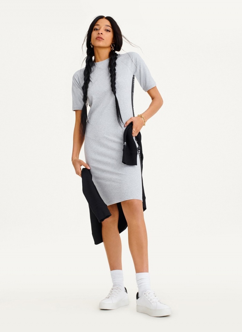 Women's Dkny Side Logo Taping Dress Black | T3288282