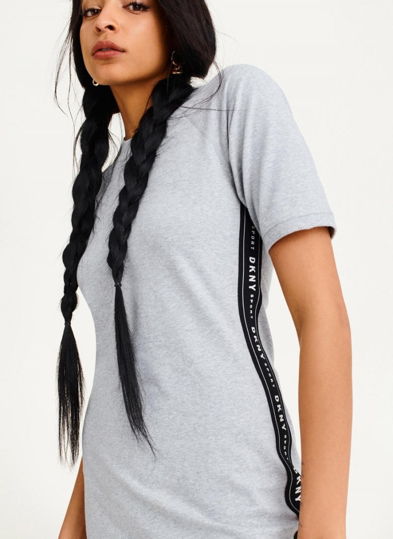 Women's Dkny Side Logo Taping Dress Black | T3288282