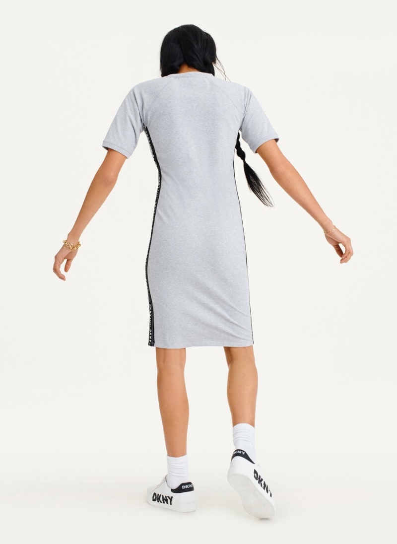 Women's Dkny Side Logo Taping Dress Black | T3288282