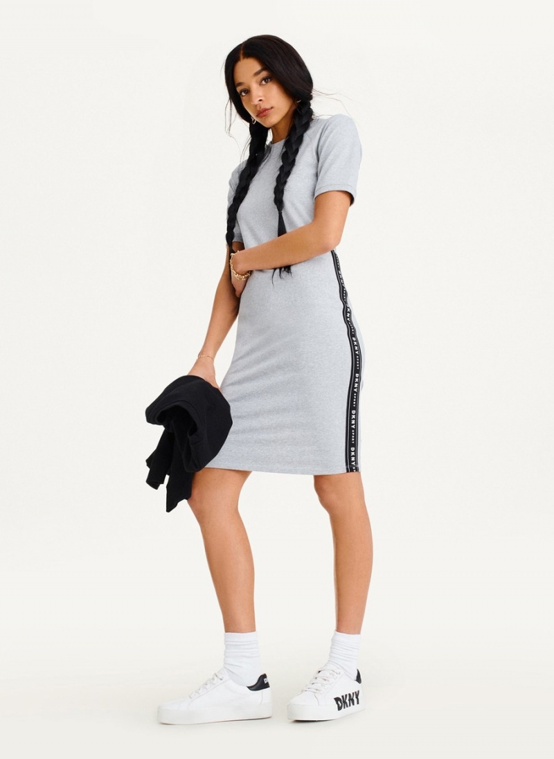 Women\'s Dkny Side Logo Taping Dress Black | T3288282