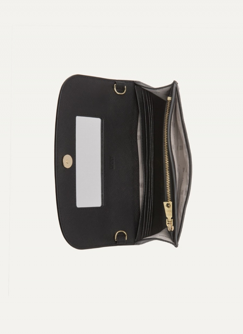 Women's Dkny Sidney Chain Crossbody Bags Black | T8094611