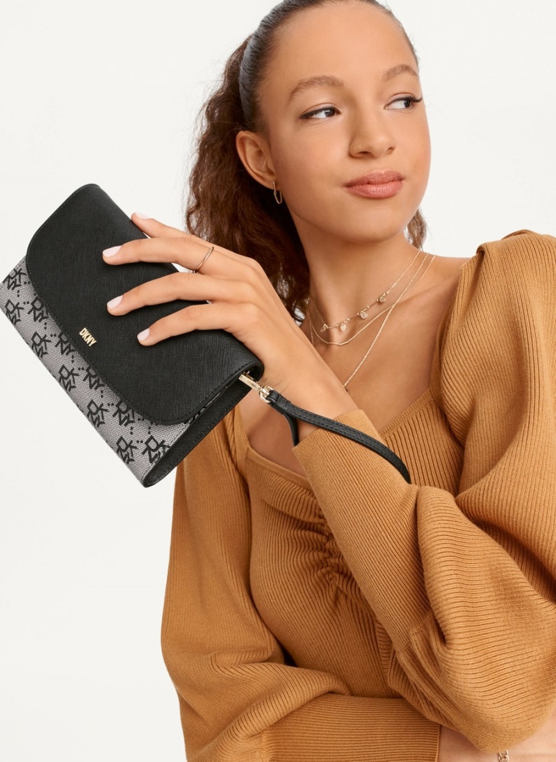 Women's Dkny Sidney Chain Crossbody Bags Black | T8094611